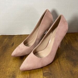 Cushionaire‎ Pink Suede Pointed Toe Stiletto Heels Size 8.5M